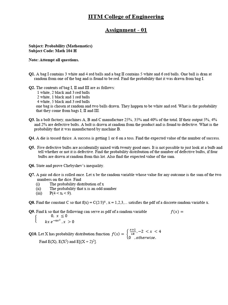 Assignment 01 | PDF