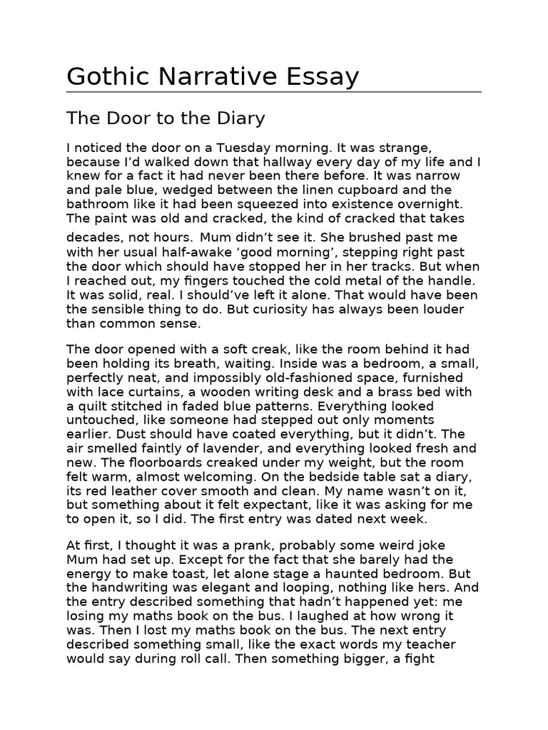 Gothic Narrative Essay | PDF