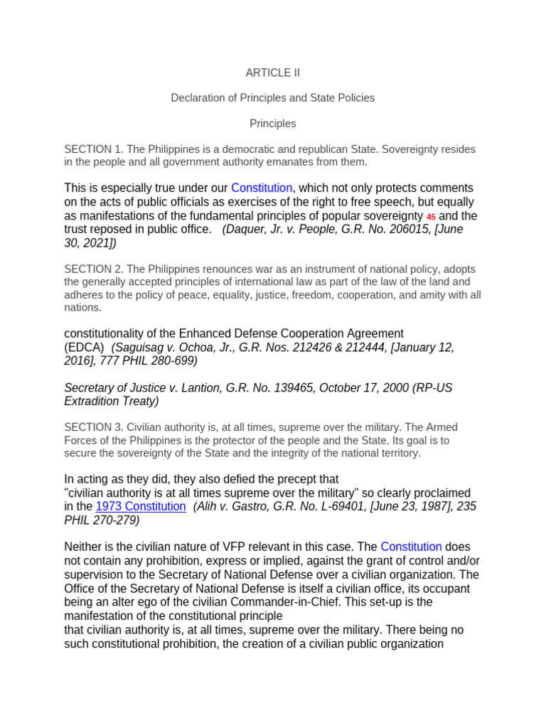 Declaration of State Principles and Policies | PDF | Citizenship | Justice