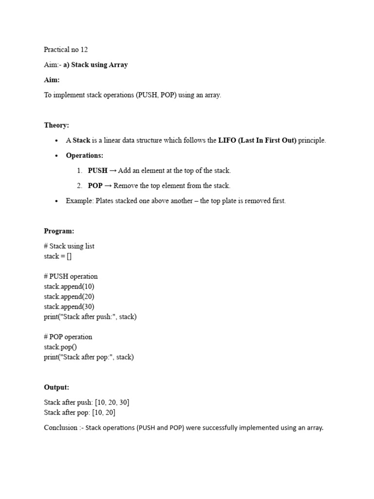 Practical No 12 | PDF