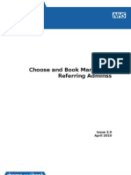 Choose and Book Manual For Referring Admins