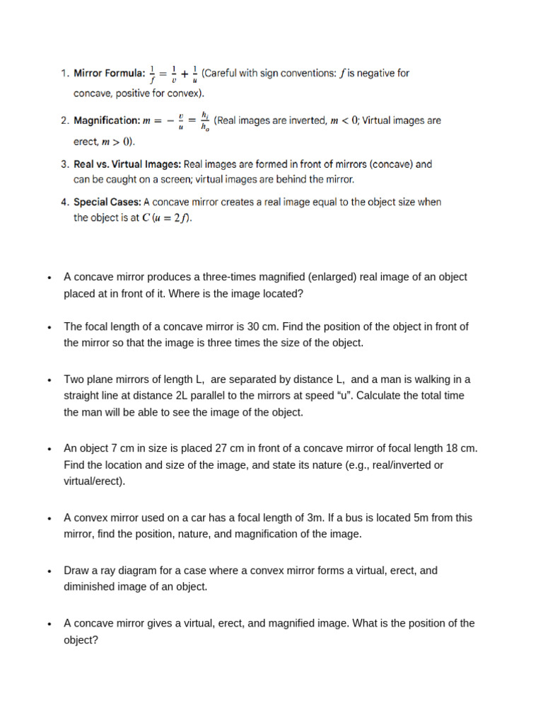Question Bank- Reflection & Refraction IIT Questions.pdf | PDF