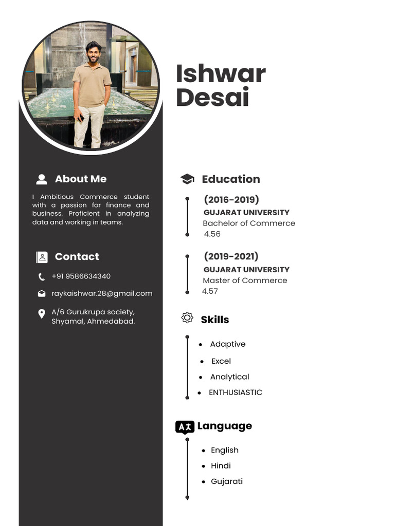 Modern Minimalist CV Resume | PDF