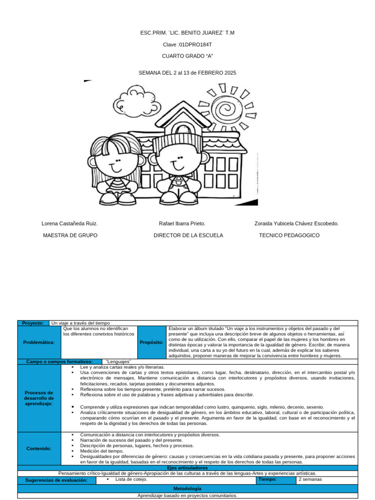 4 a Un Viaje a Traves Del Tiempo Lenguajes | PDF | Adverbio | Verbo
