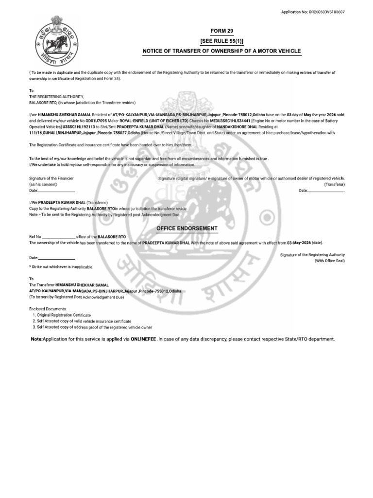 FORM 29 | PDF