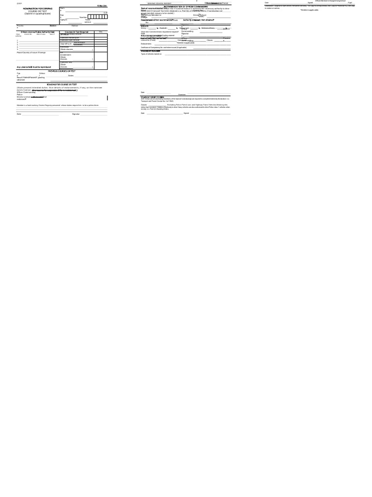 FORM_236 | PDF | Driver's License | Police