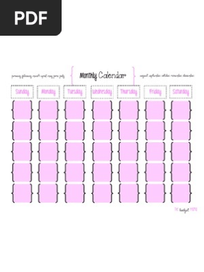Monthly Calendar
