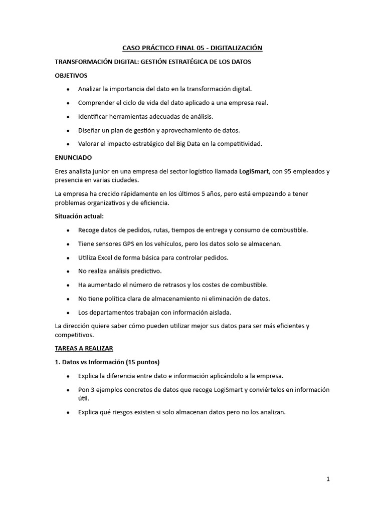 Caso 05 | PDF | Big Data | Analítica predictiva