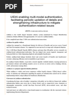 Aadhaar Authentication Error Codes | PDF | Cyberwarfare | Security