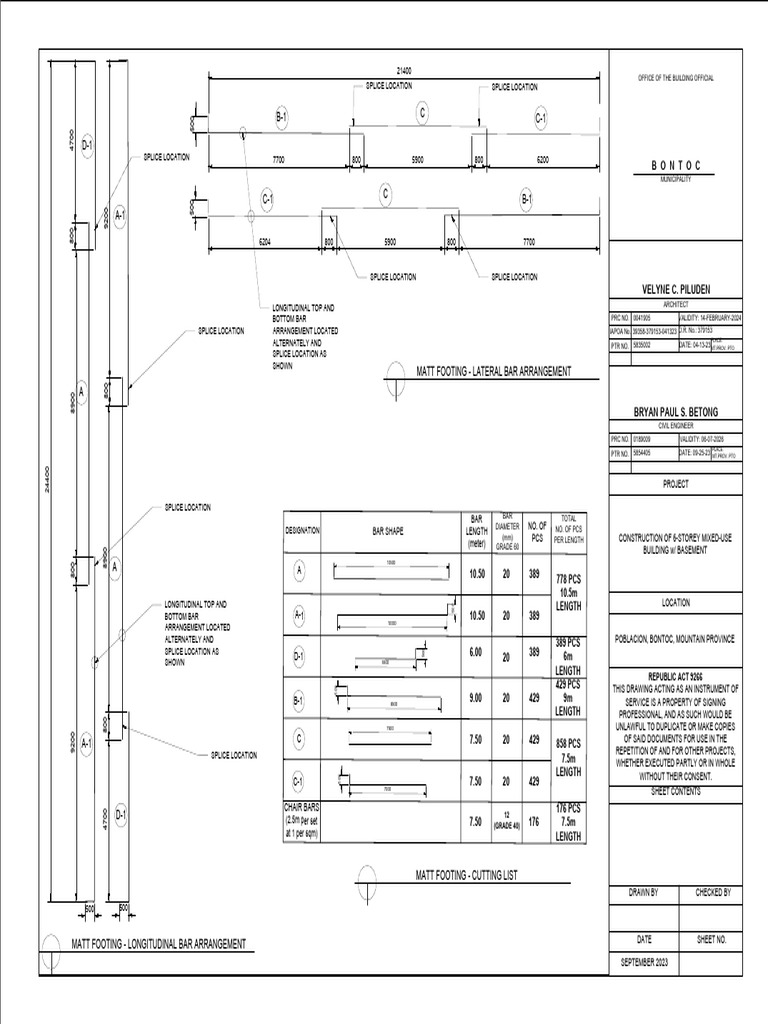 Cutting List Footing | PDF