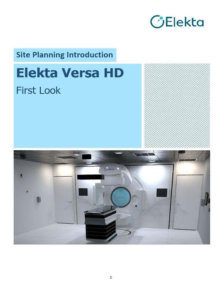 Elekta Versa HD First Look Site Planning Introduction | PDF | Neutron ...