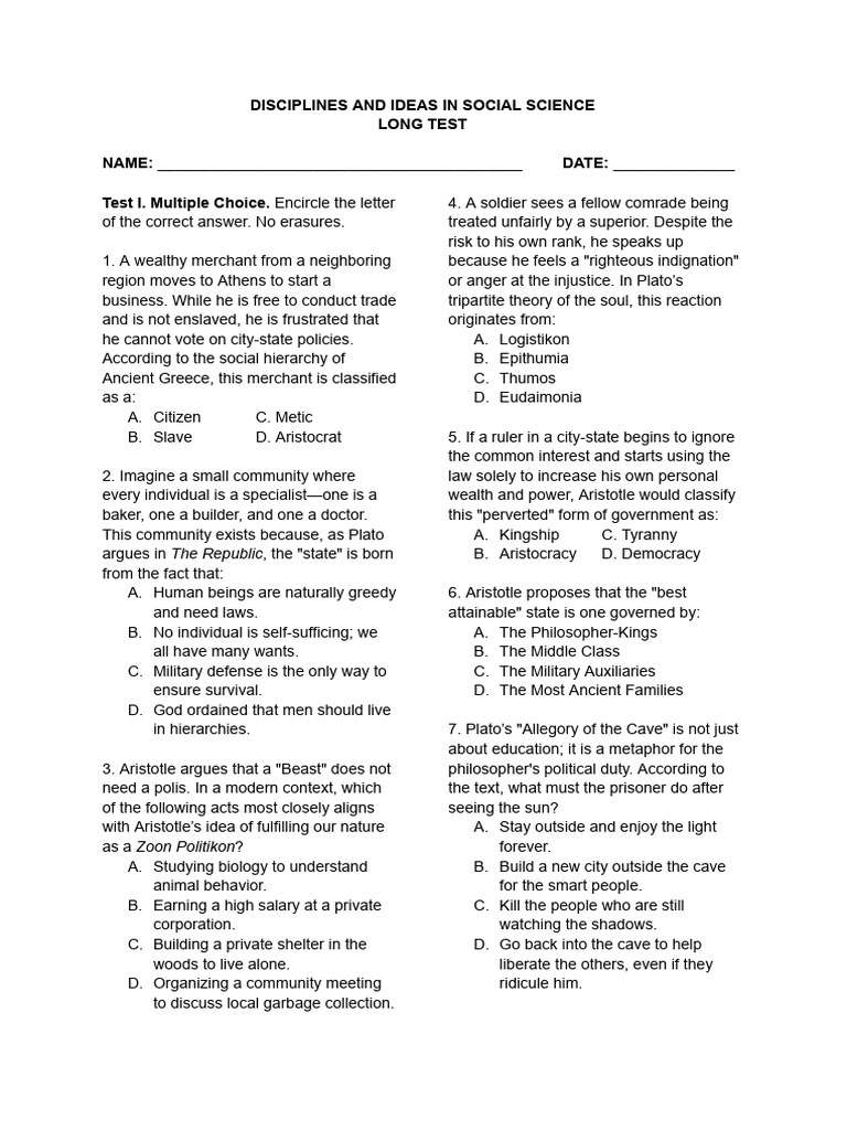Long Test | PDF | Mind | Science