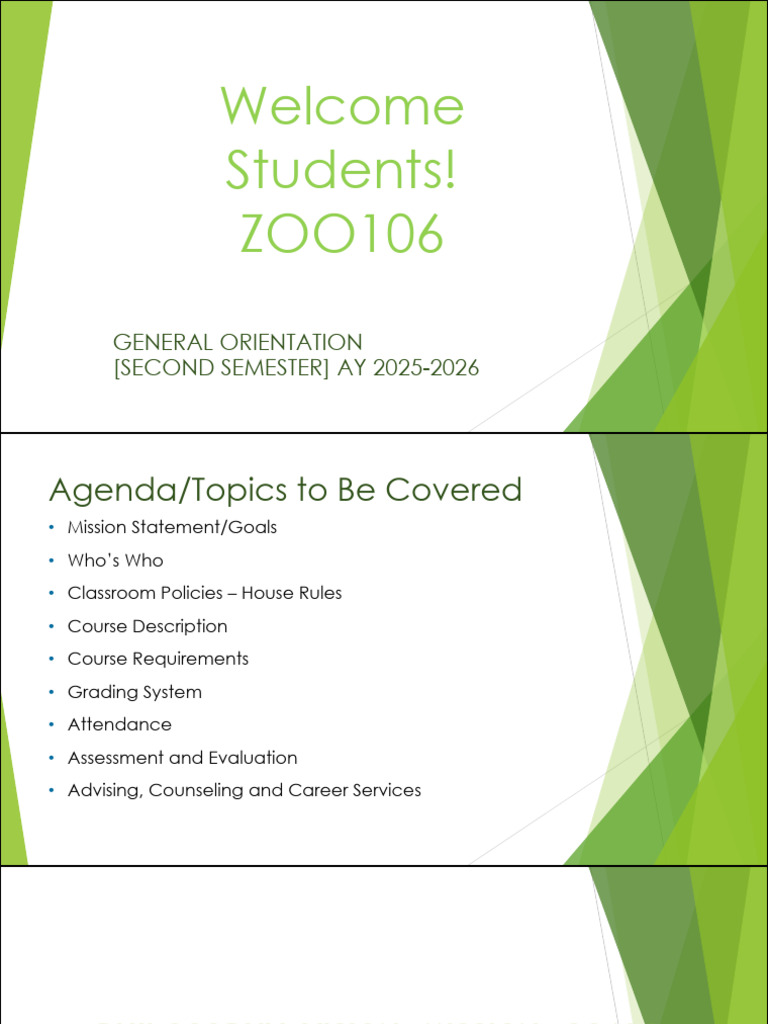 Gen - orientation-ZOO106 2025 2026pptx | PDF | Science | Michigan State ...