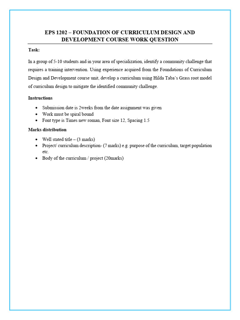 Course Work Question Year 1 Eps 1202_april 2026 | PDF