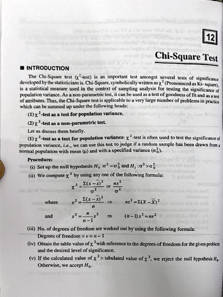 Chi Square Test | PDF