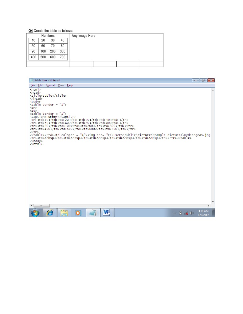 HTML Frame Structure and Table Design | PDF | Art