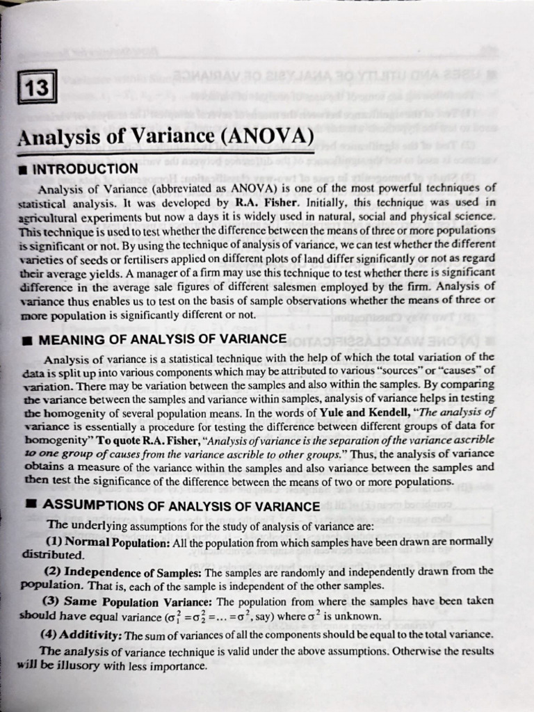 ANOVA | PDF