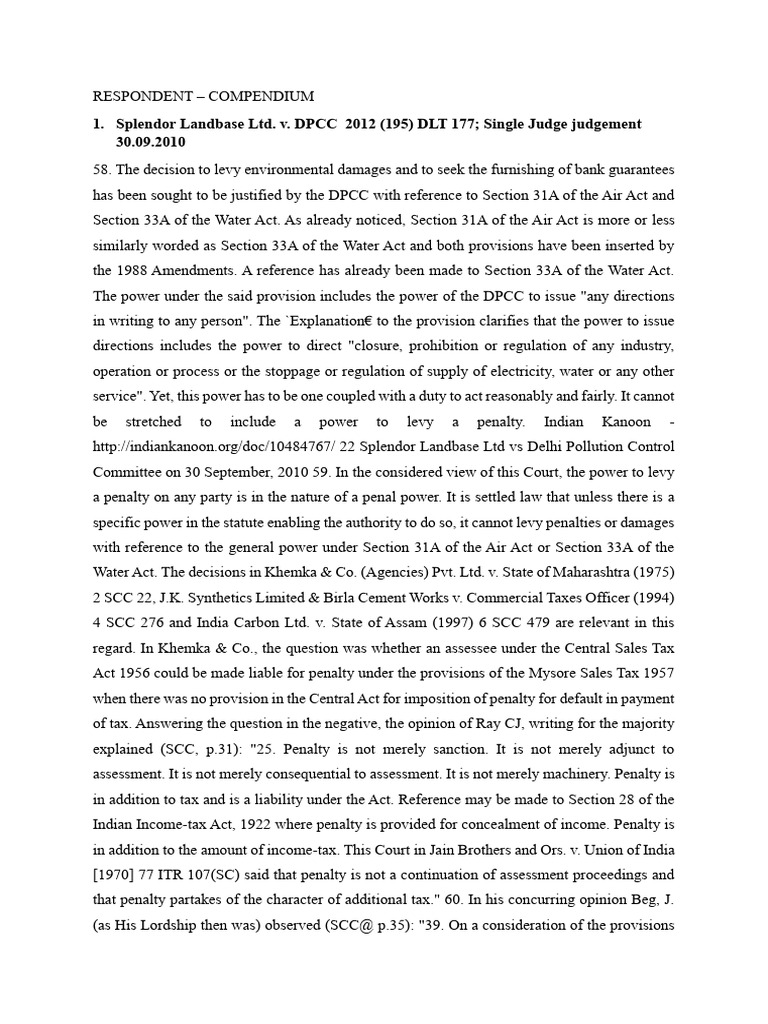 RESPONDENT Compendium | PDF | Taxes | Fine (Penalty)