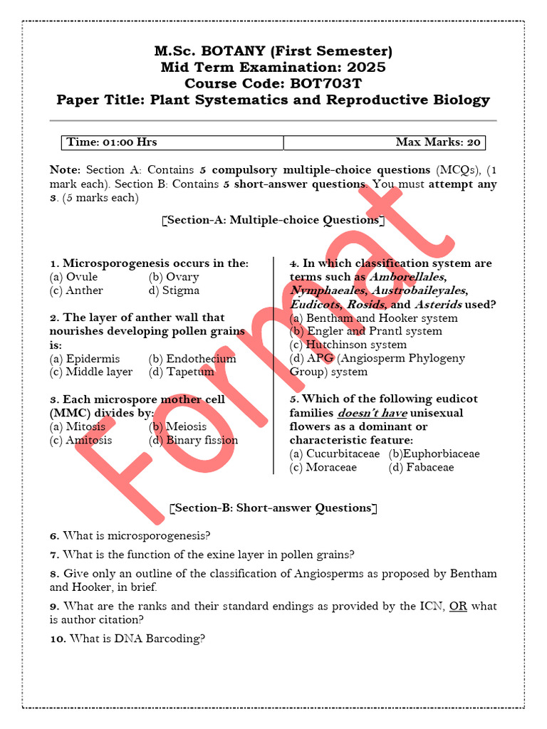Msc Format | PDF