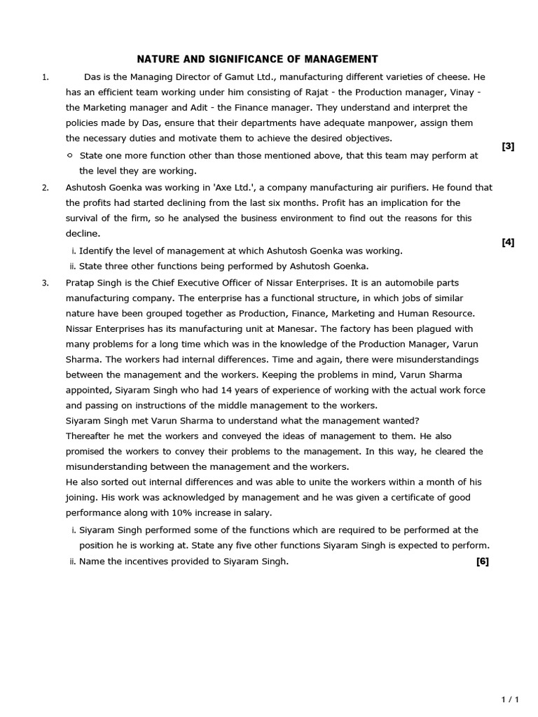 Principles of MAnagement Case Study | PDF | Business | Economies
