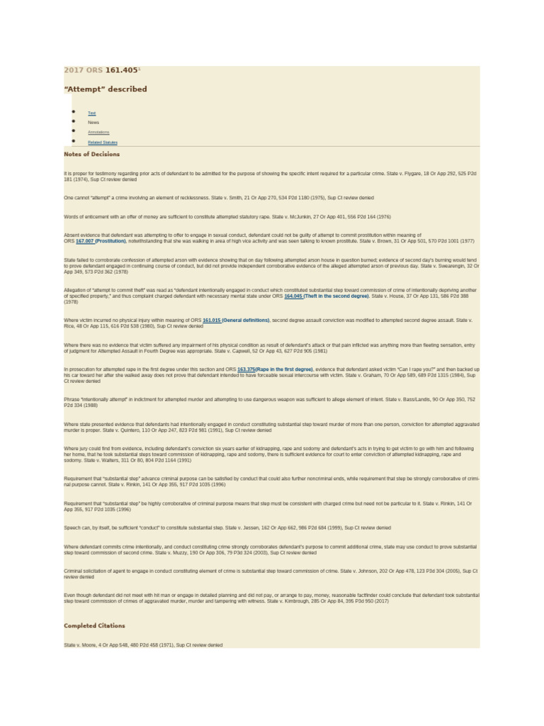 2017 ORS 161.405 | PDF | Rape | Assault