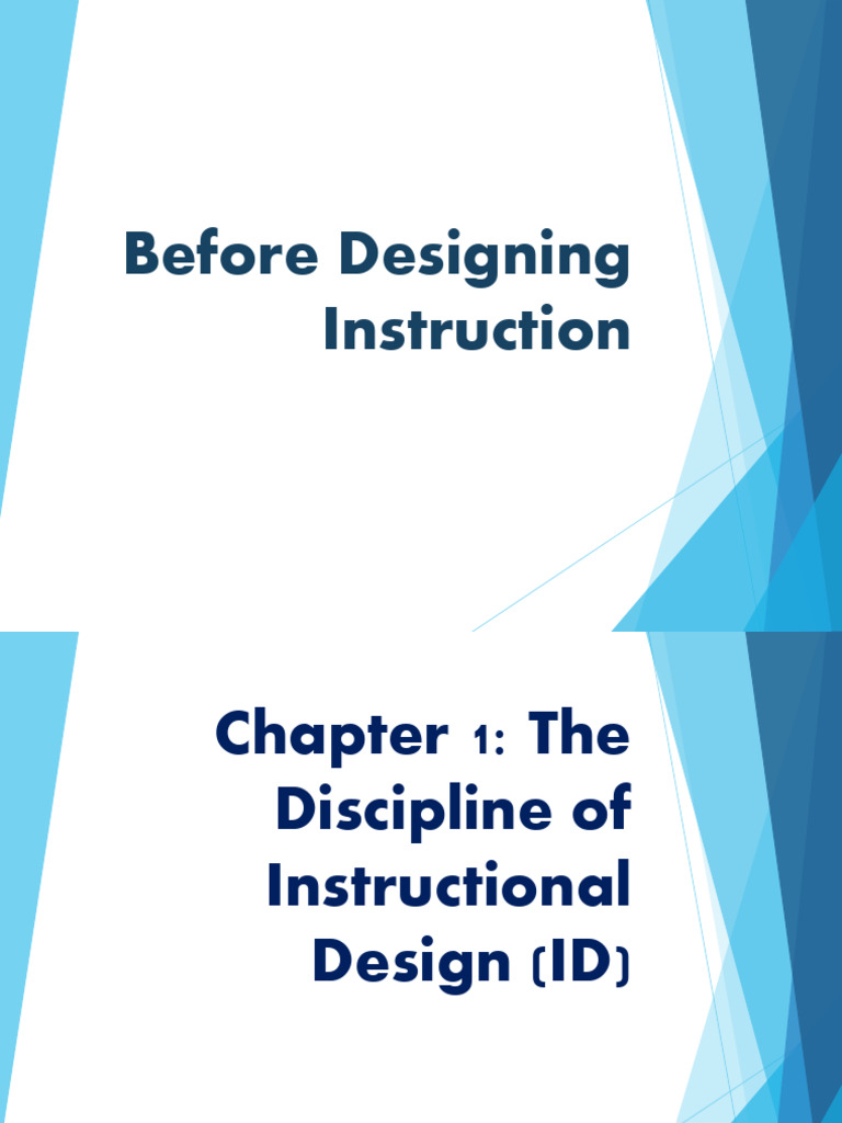 Chapter 1 (1) | PDF | Instructional Design | Systems Theory