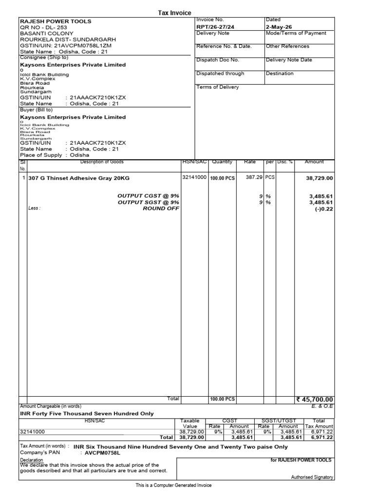 Invoice - 24 RPT | PDF | Economies | Government Finances