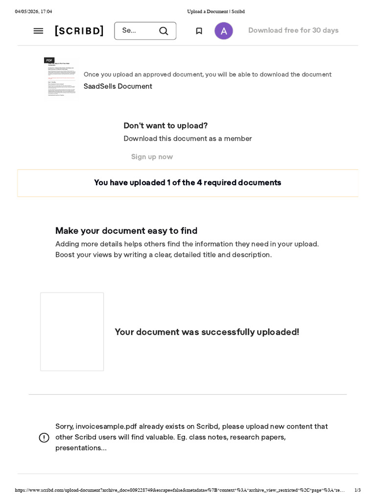 Upload a Document _ Scribd | PDF | Scribd