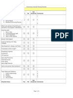 Football Interview Checklist