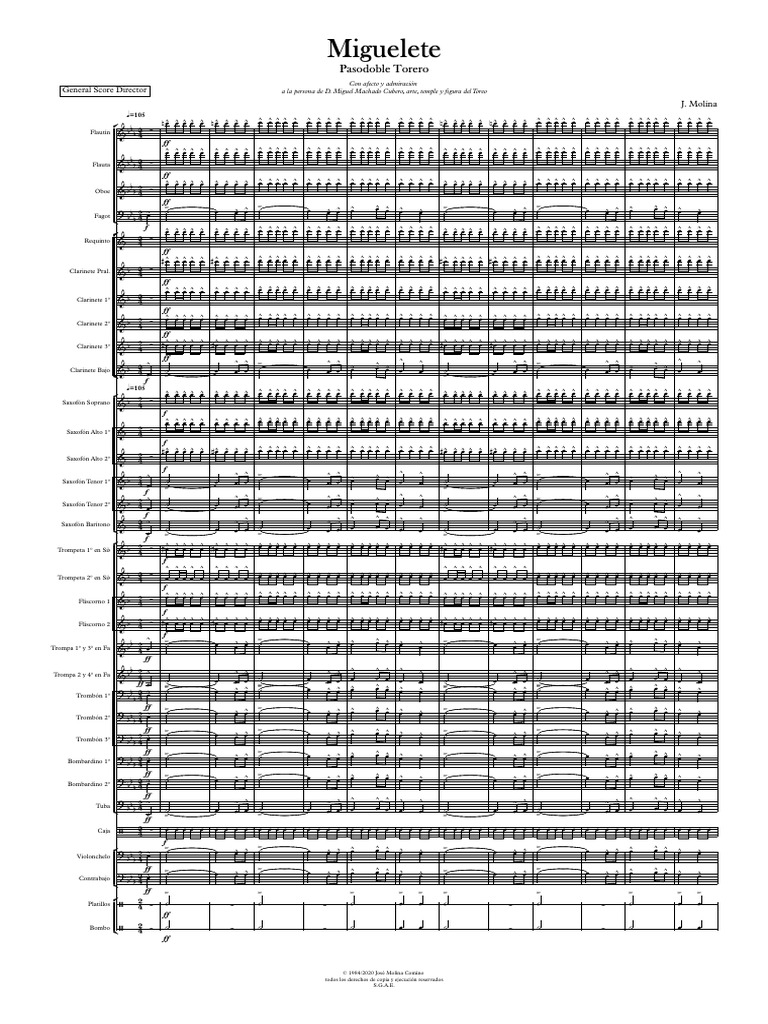 Miguelete - Partitura y Partes | PDF