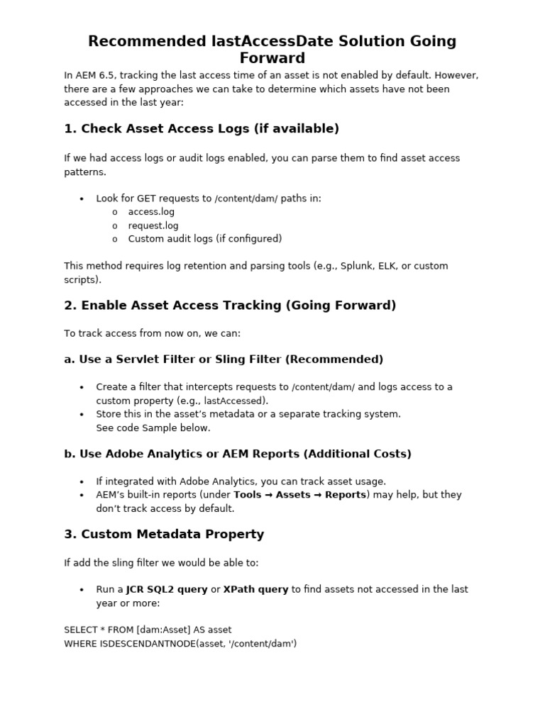 Recommended LastAccessDate Solution | PDF | Computing | Information ...