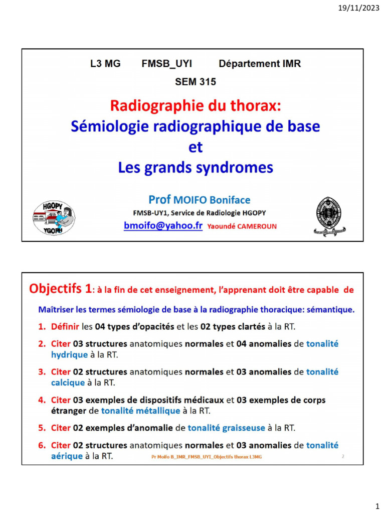 Objectifs_Rx Thx_L3 MG_Semio Et Sds_2023_FMSB Pr Moifo B | PDF