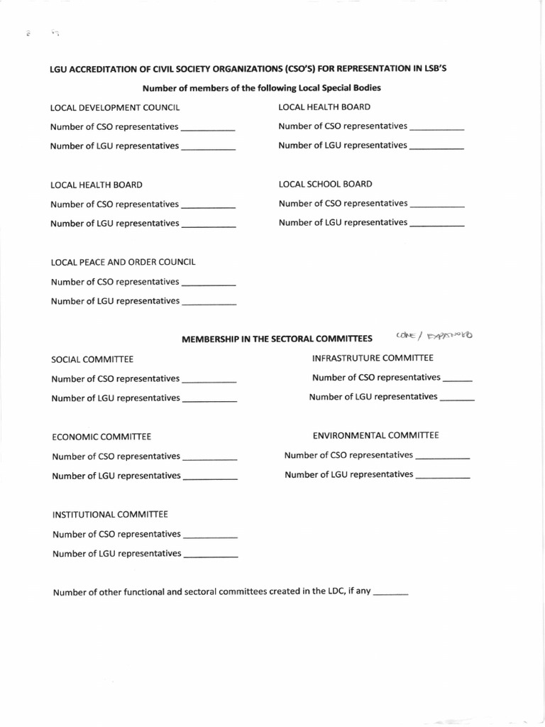 Local Special Bodies_form | PDF