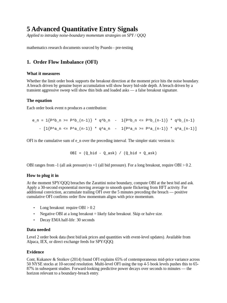 Advanced Entry Signals | PDF | Geometry | Applied Mathematics