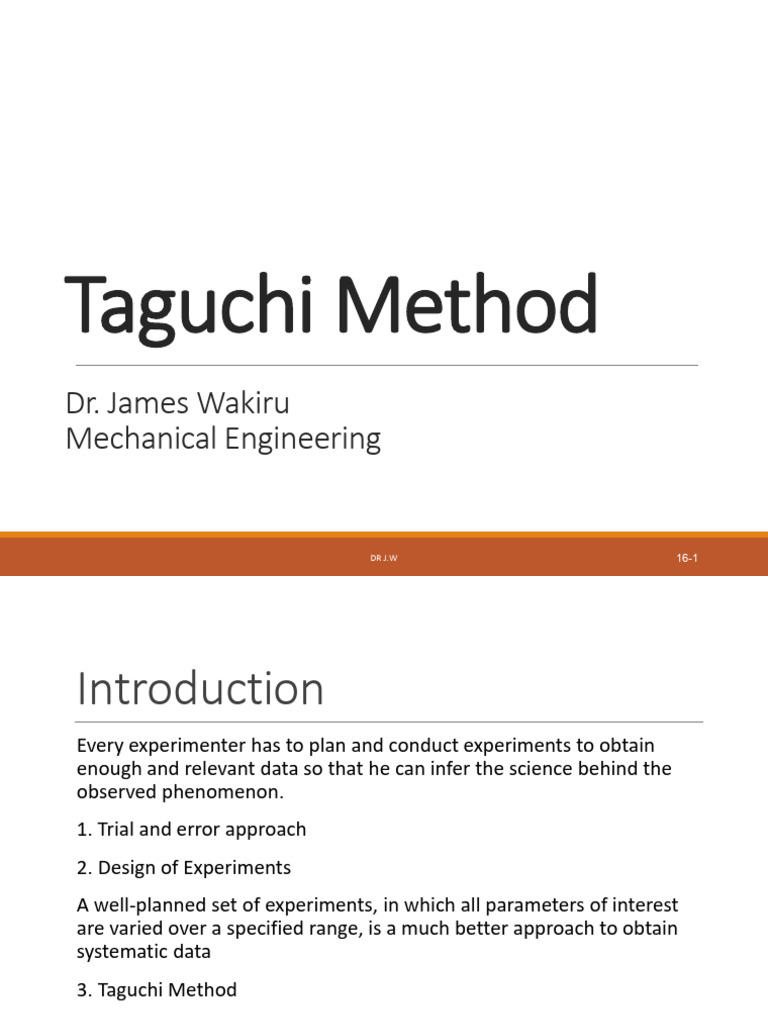 Lec9_Taguchi Optimization DoE | PDF | Signal To Noise Ratio | Experiment