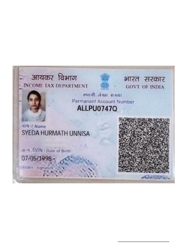Pan Card. Syeda | PDF