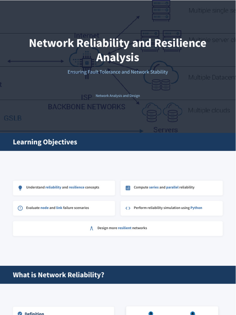 Network Reliability and Resilience Analysis | PDF | Reliability ...
