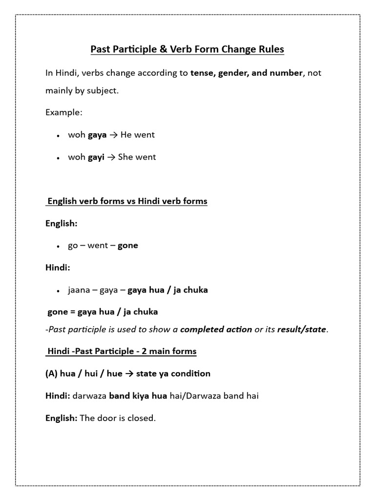 Past Participle | PDF