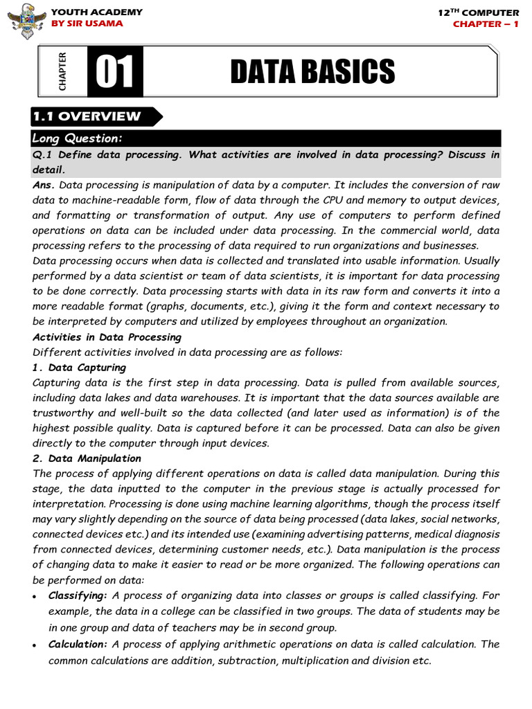 Computer 12 class chapter #1 | PDF | Databases | Computer File
