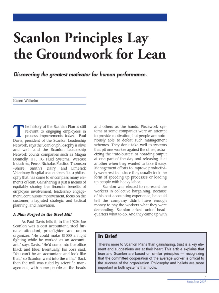 Scanlon Principles | PDF