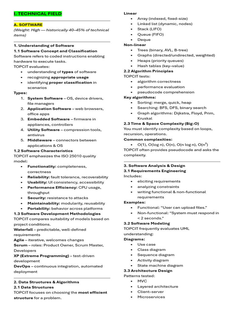 Topcit Reviewer | PDF | Software | Computer Engineering