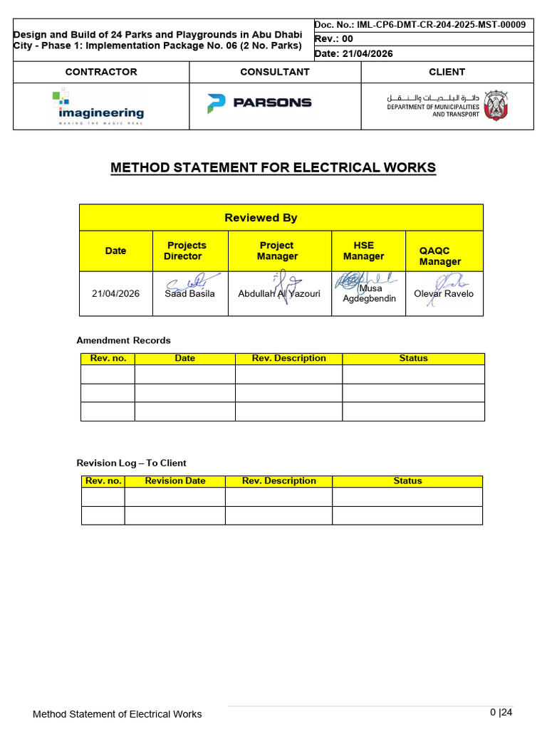 MST- ELECTRICAL WORK (final final) | PDF | Quality Assurance | Personal ...