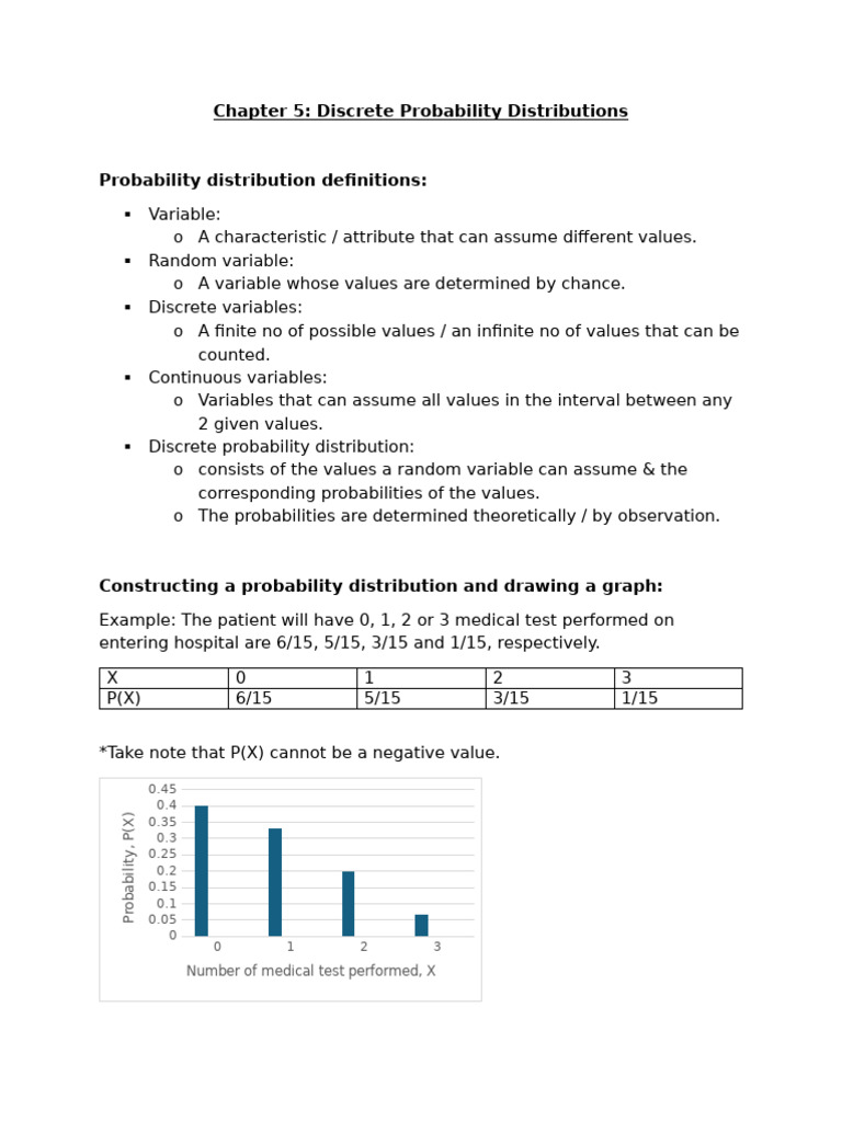 Chapter 5- Discrete Probability Distributions | PDF | Probability ...