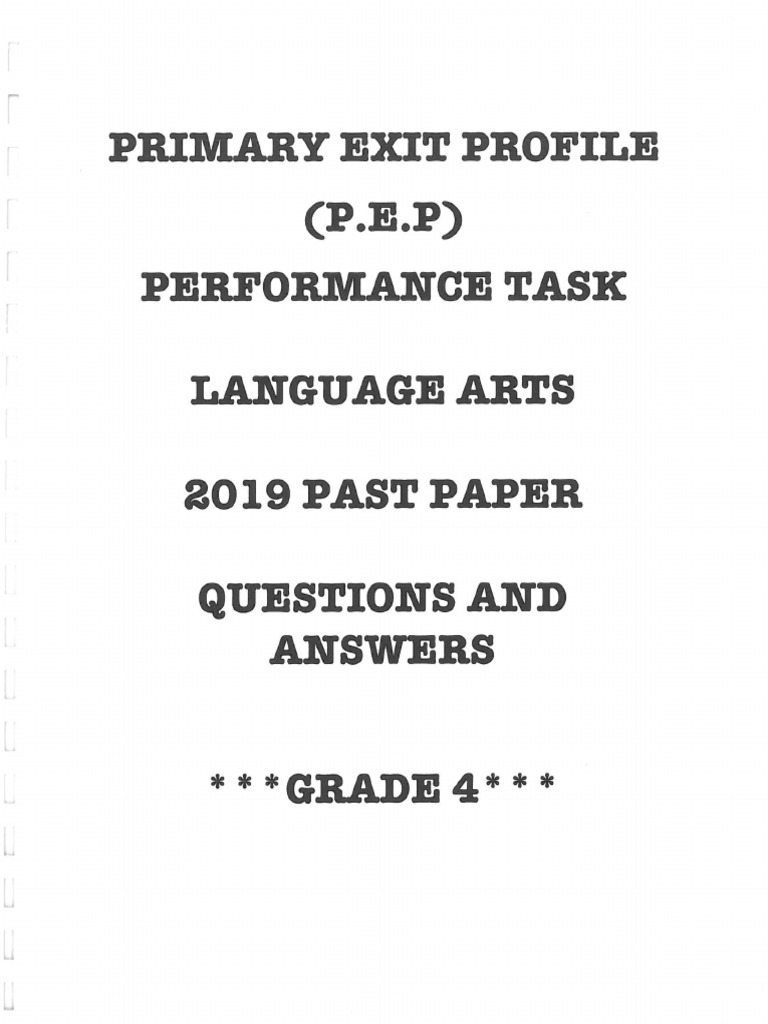 2019 Pep4 Performance Task Language 2019 With Answers | PDF