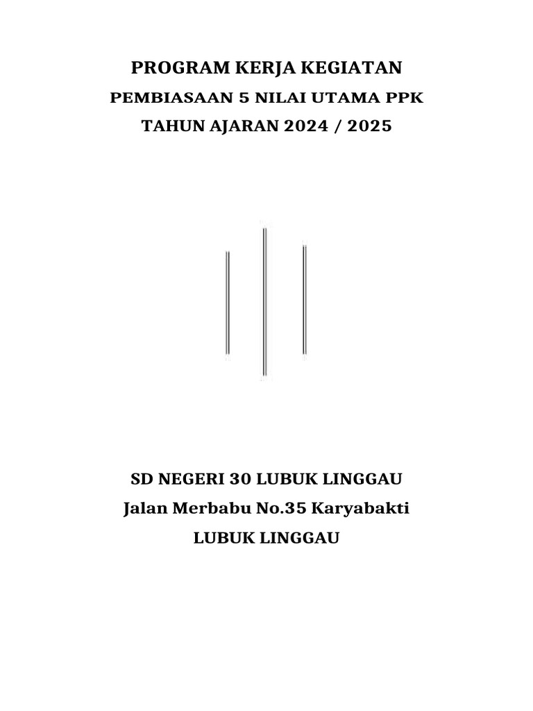 Program Kerja Kegiatan PPK SD 30 OKE | PDF
