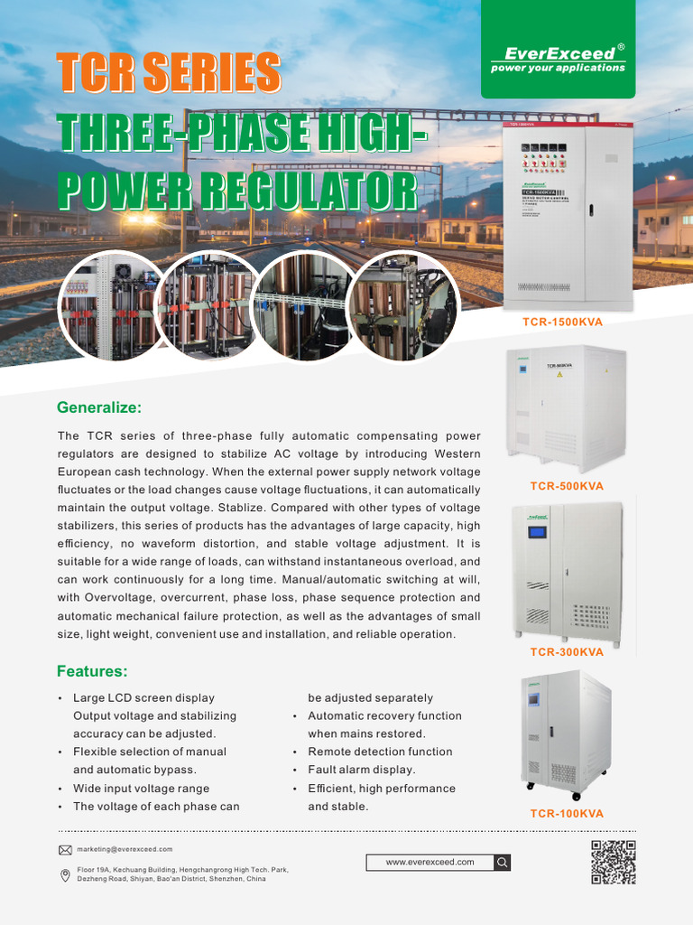 TCR series three-phase high-power regulator（480V） | PDF | Power Supply ...