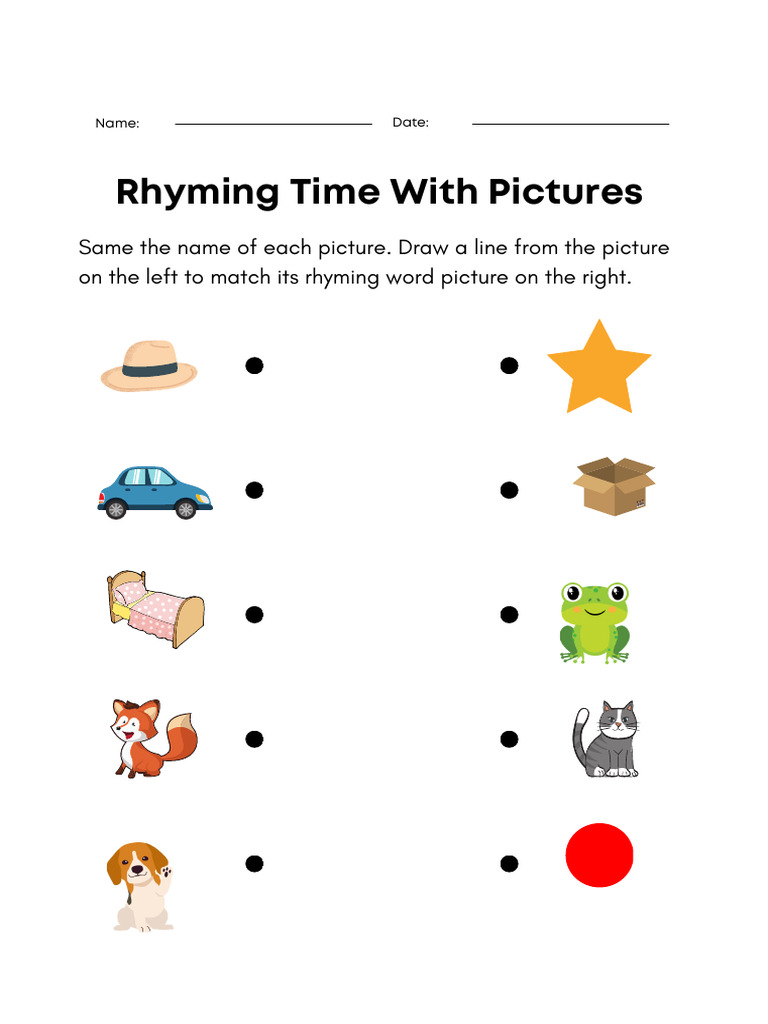 Rhyming Worksheet (1) | PDF