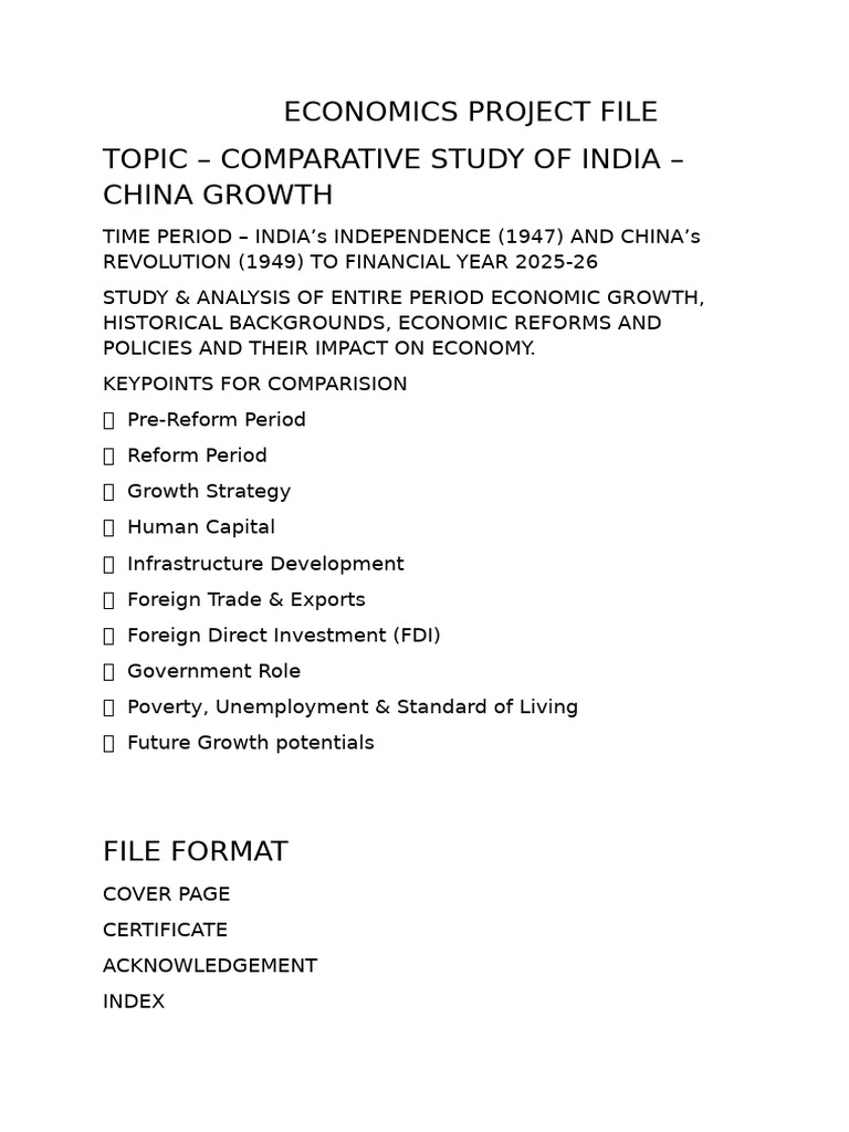Economics Project File | PDF | Economic Growth | Infrastructure
