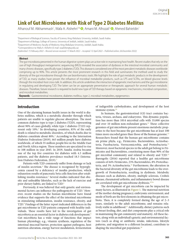Gut Microbiome and t2d Imp | PDF | Microbiota | Lipopolysaccharide