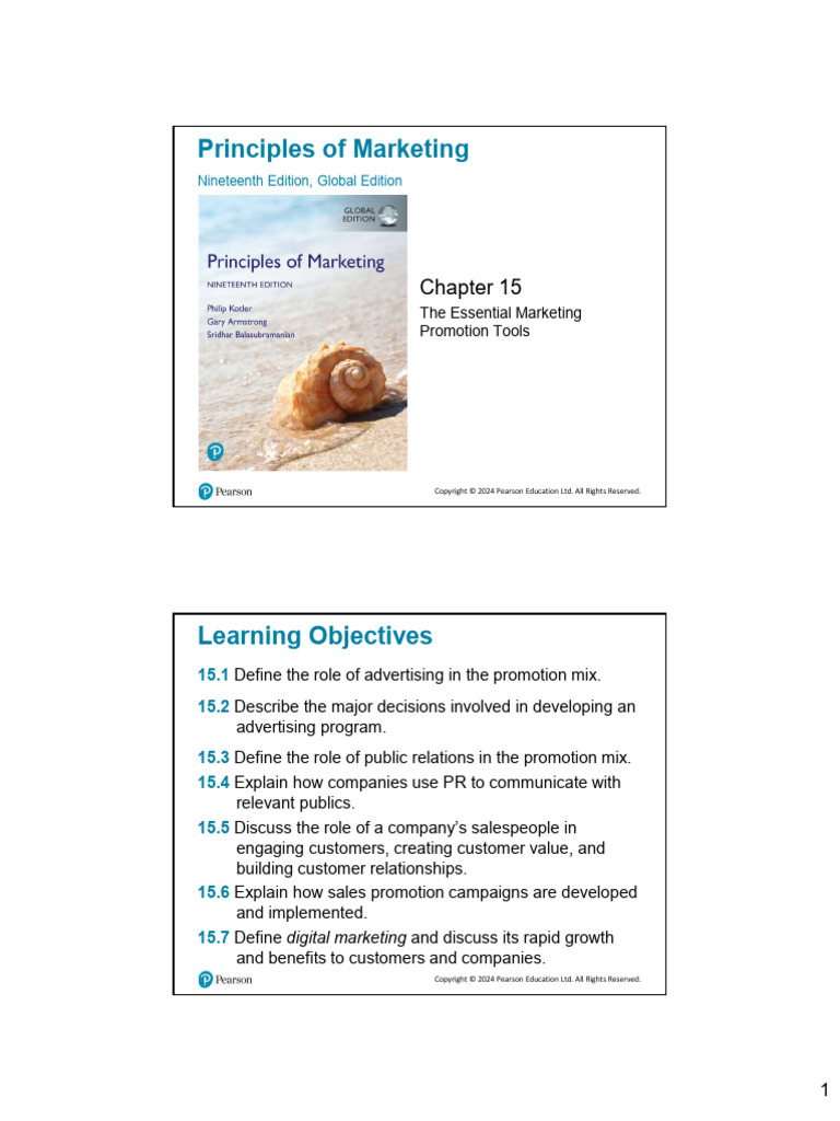 Chapter 15 the Essential Marketing Promotion Tools | PDF | Sales ...